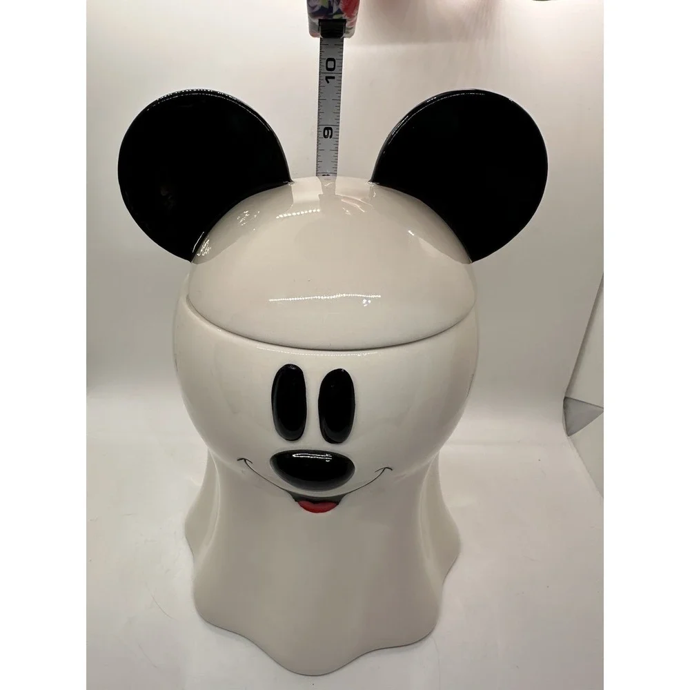Disney Mickey Mouse Ghost‎ Ceramic Cookie Jar Zrike Halloween Canister